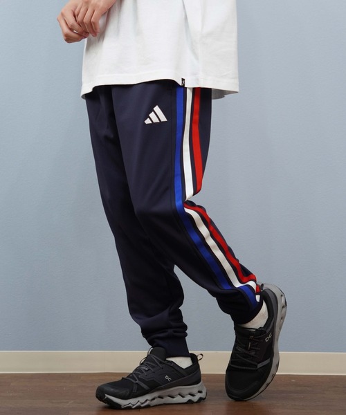 adidas バーガンディ サイドストライプ ジャージパンツ adidas
