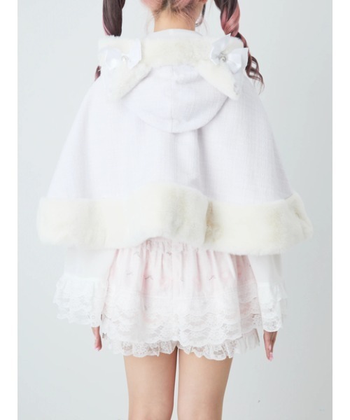 Ank Rouge（アンクルージュ） ポンチョ ネコちゃんキラキラツイード