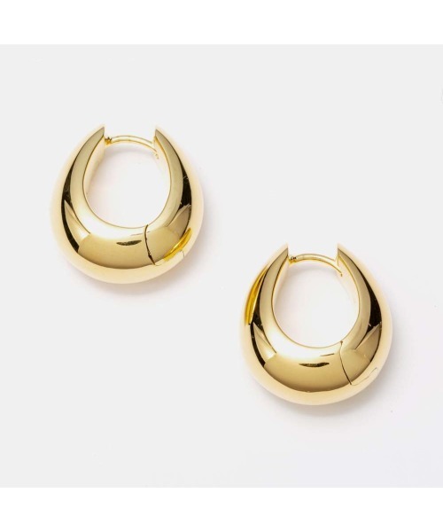 TOM WOOD（トムウッド） ピアス TOM WOOD Ice Hoop Medium Gold アイス