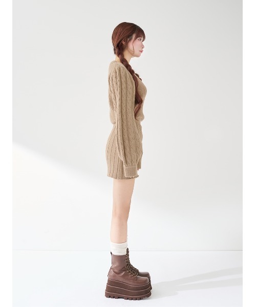 Darich（ダーリッチ） ワンピース ハートオープンニットミニワンピース