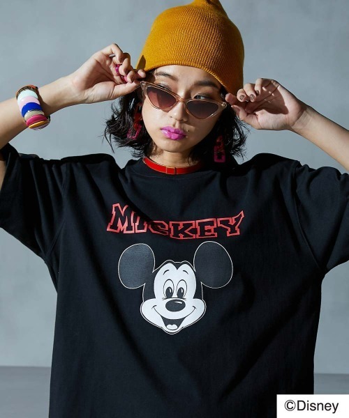 Disney（ディズニー） tシャツ ミッキーマウス/綿100％フェイス