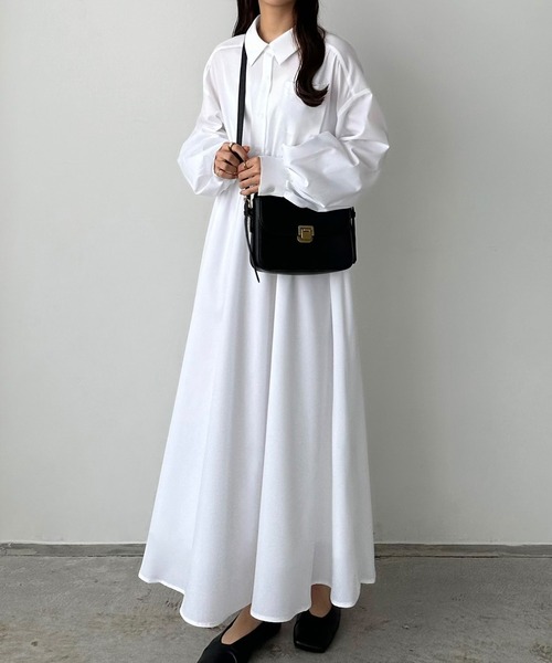 callautia（カラウティア） シャツワンピース ドロストシャツ