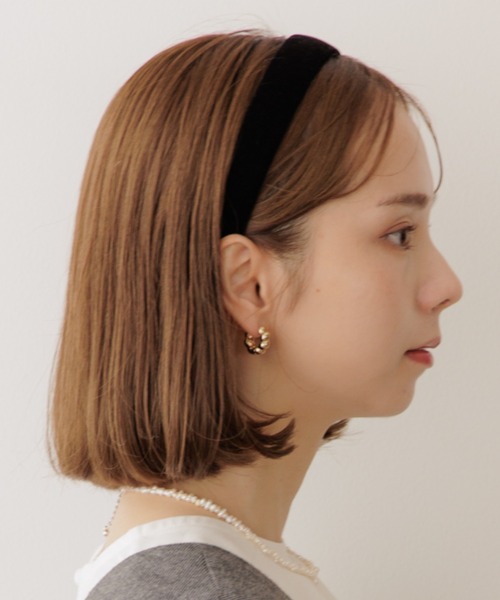 flower カチューシャ シャイニーベルベットヘアバンド : ZOZOTOWN