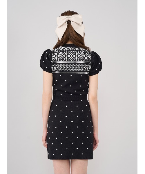 Darich（ダーリッチ） ワンピース ノルディックドットニットミニ