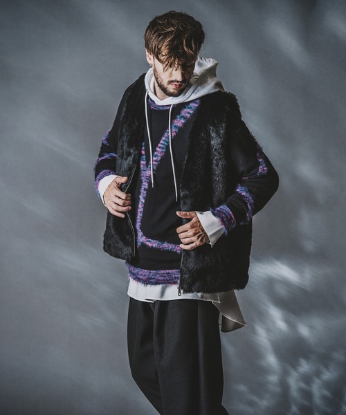 NO ID.（ノーアイディー） ベスト ジレ 「NO ID.」Fake Fur Vest