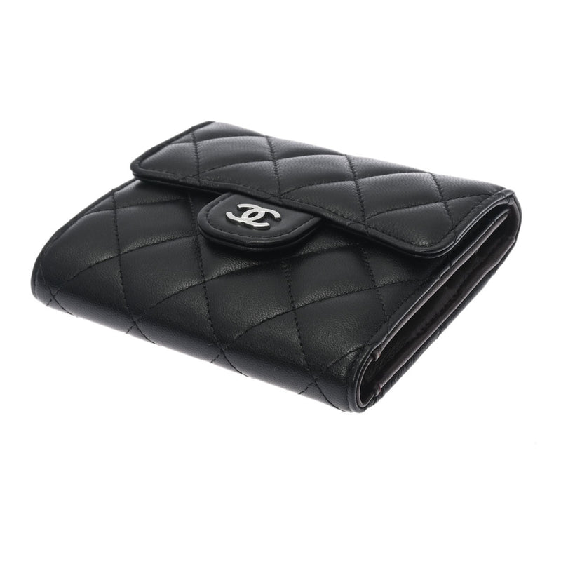 シャネル 42976 ブラック シルバー金具 レディース ラムスキン 二