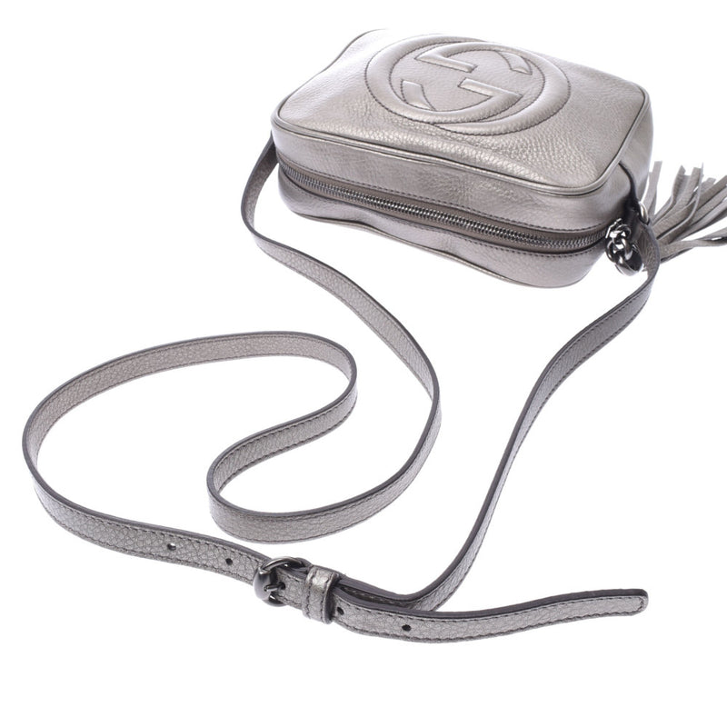 グッチソーホー スモール ディスコバッグ シルバー レディース