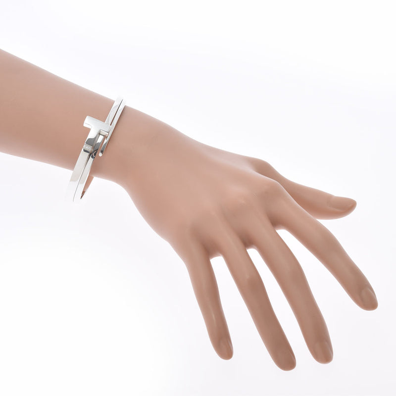 ティファニー ブレスレット ダイヤ Tスクエアラップ バングル シルバー