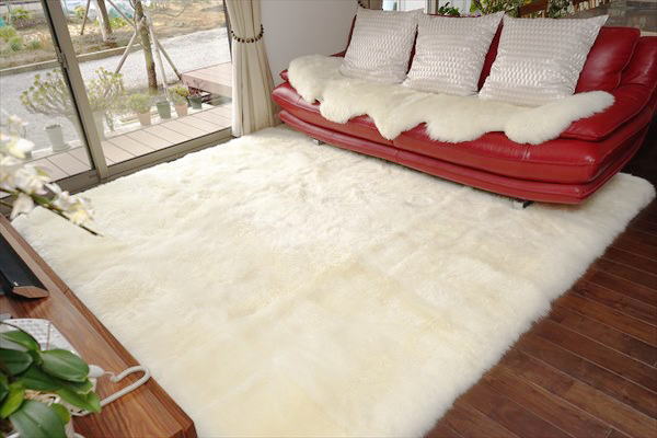 マスダ社日本国内製造のムートンの敷物・ラグ・カーペット