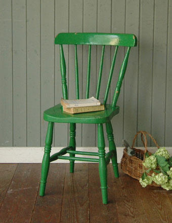 アンティーク キッチンチェア（グリーン）(d-661)｜アンティークチェア