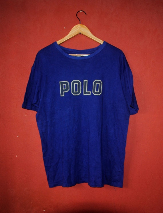 Vintage POLO Ralph Lauren Spell Out T Shirt Size Medium / Large