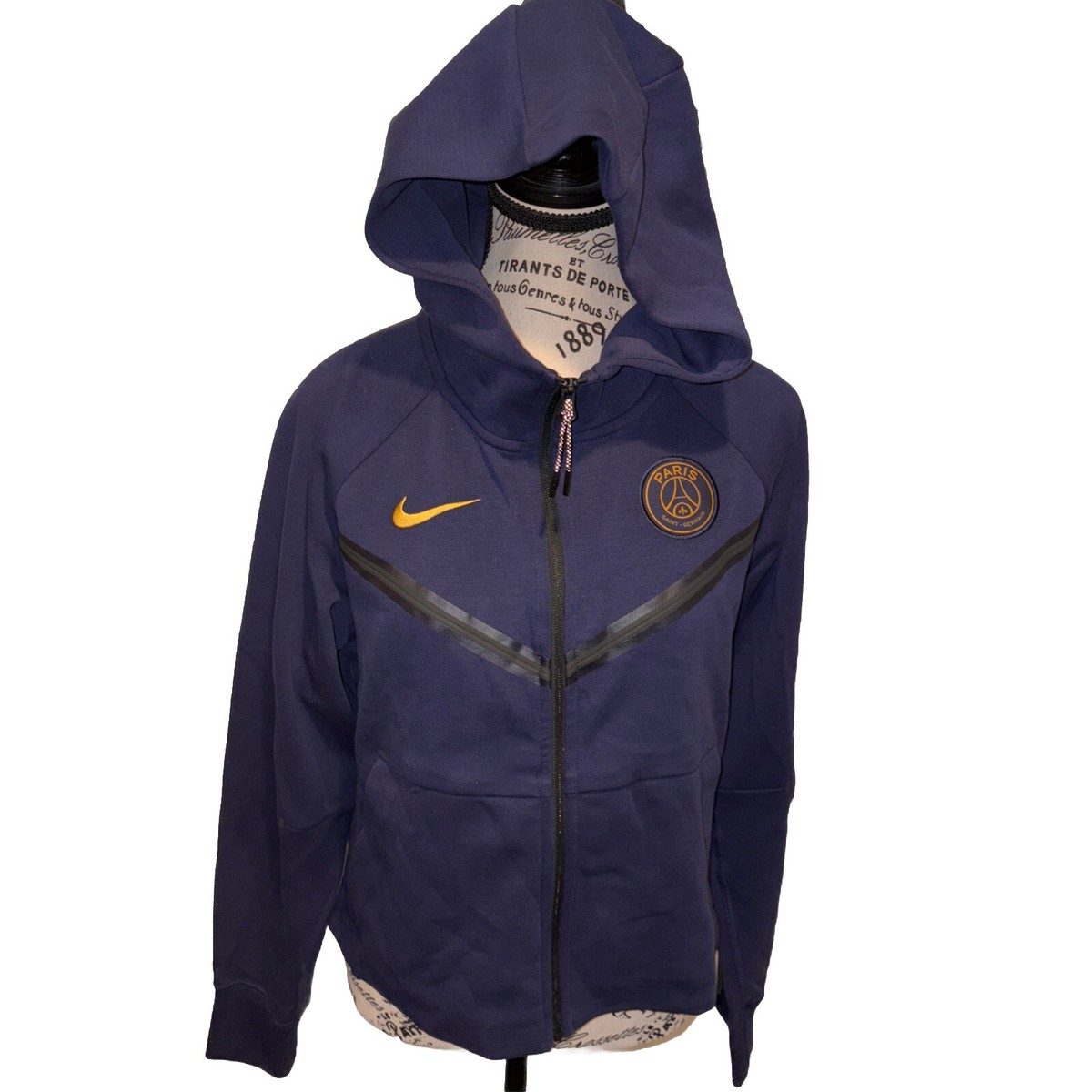 Nike PSG Tech Fleece Windrunner Full-Zip Blue Hoodie DV4957-498
