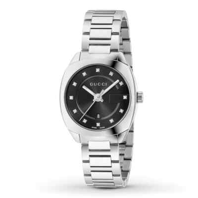 GUCCI YA142503 Black Dial Diamond Stainless St. 142.5 Series