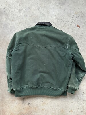 VINTAGE Carhartt Quilted Jacket Spruce Green J14 SPC Santa Fe