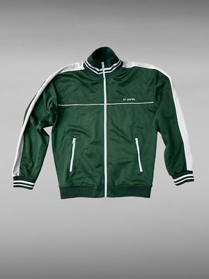 MEN'S DIESEL S-ROOTS Embroidered Full Zip Track BOMBER JACKET Dark