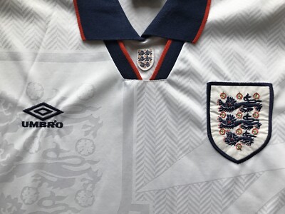 ENGLAND 1993 1995 HOME FOOTBALL SHIRT SOCCER JERSEY UMBRO VINTAGE