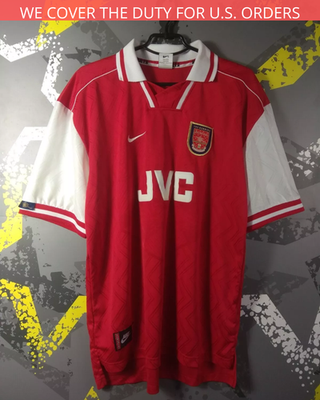 ARSENAL 1996/98 HOME FOOTBALL SHIRT #8 WRIGHT NIKE AUTHENTIC