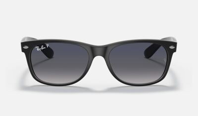 Ray-Ban New Wayfarer Classic Matte Black Polarized 55mm Sunglasses