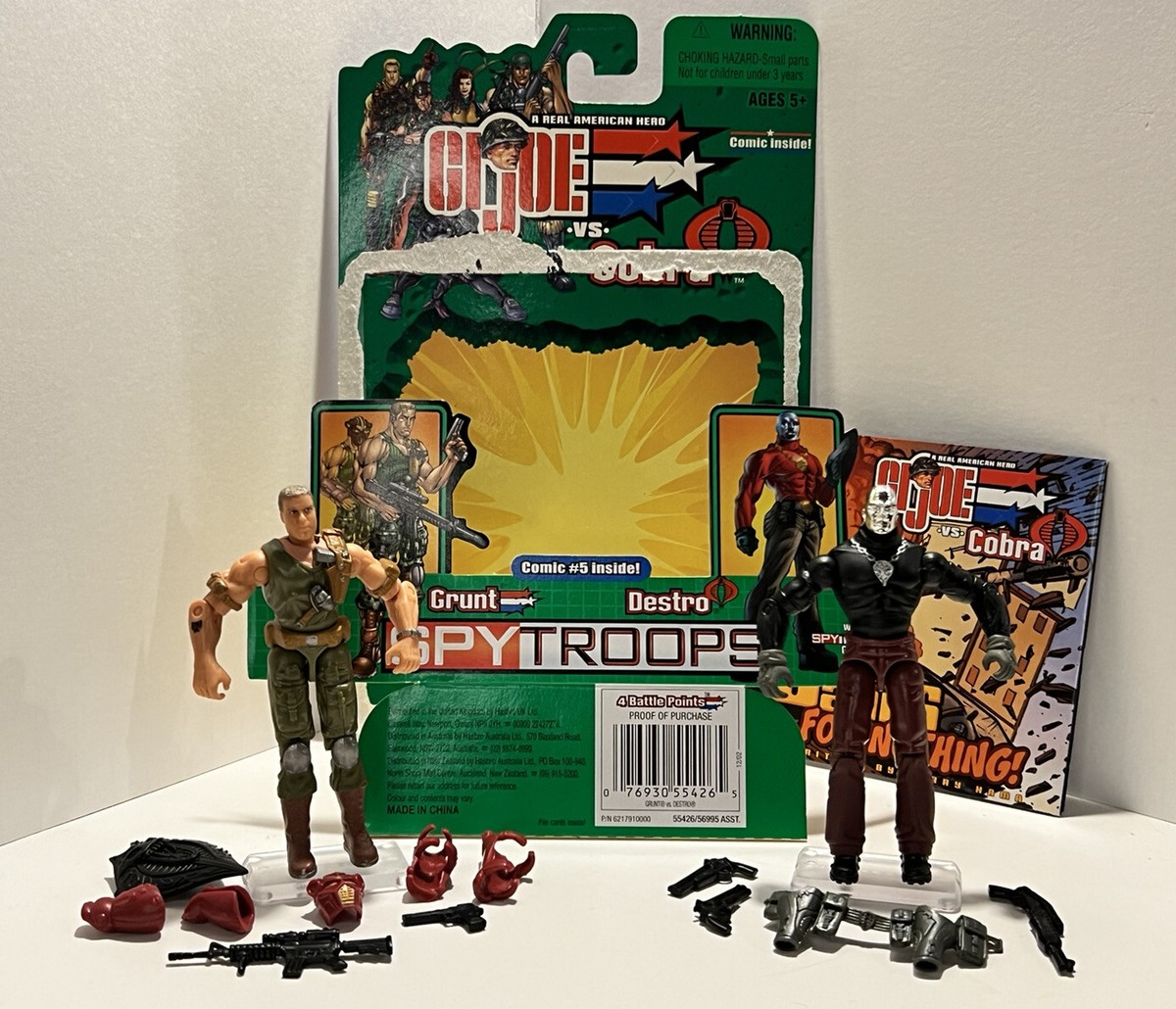2003 G.I. Joe vs Cobra Spy Troops Grunt & Destro Action Figures