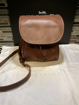 Coach Vintage Flap Drawstring Crossbody Bag Cocoa Brown 4029 | eBay