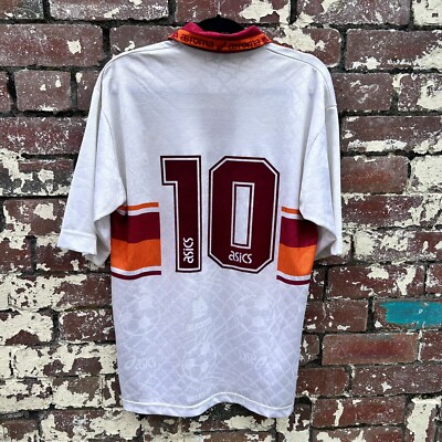 AS Roma 1994-95 Away Shirt No.10 Flocked Classic Genuine Vintage