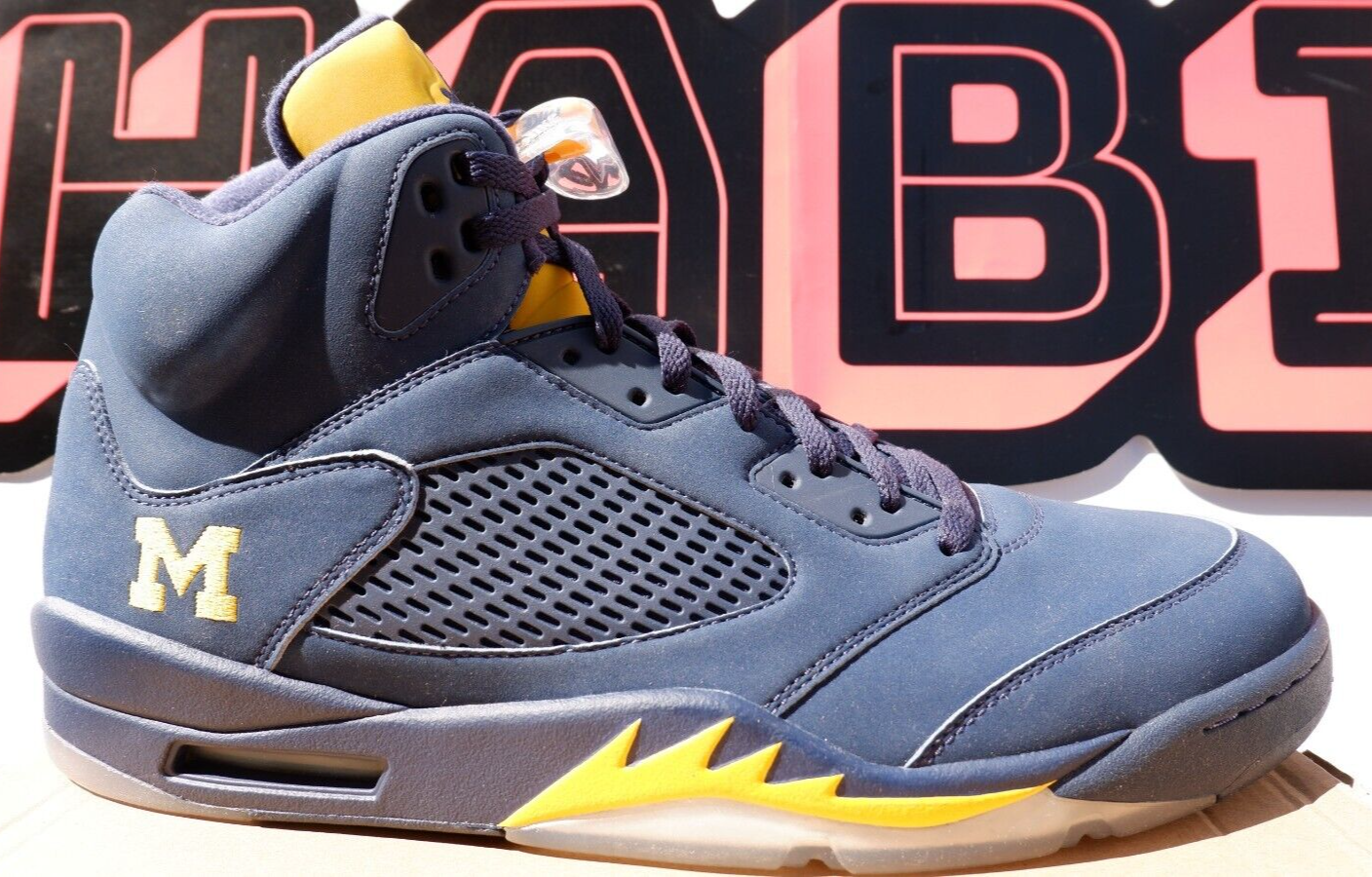 NEW Nike Air Jordan 5 V Retro Michigan PE Size 14 Player Exclusive