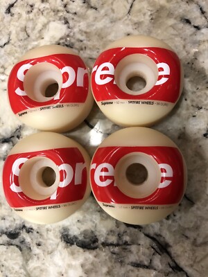 Supreme Spitfire Wheels スケートボード コラボ 白 赤のeBay公認海外