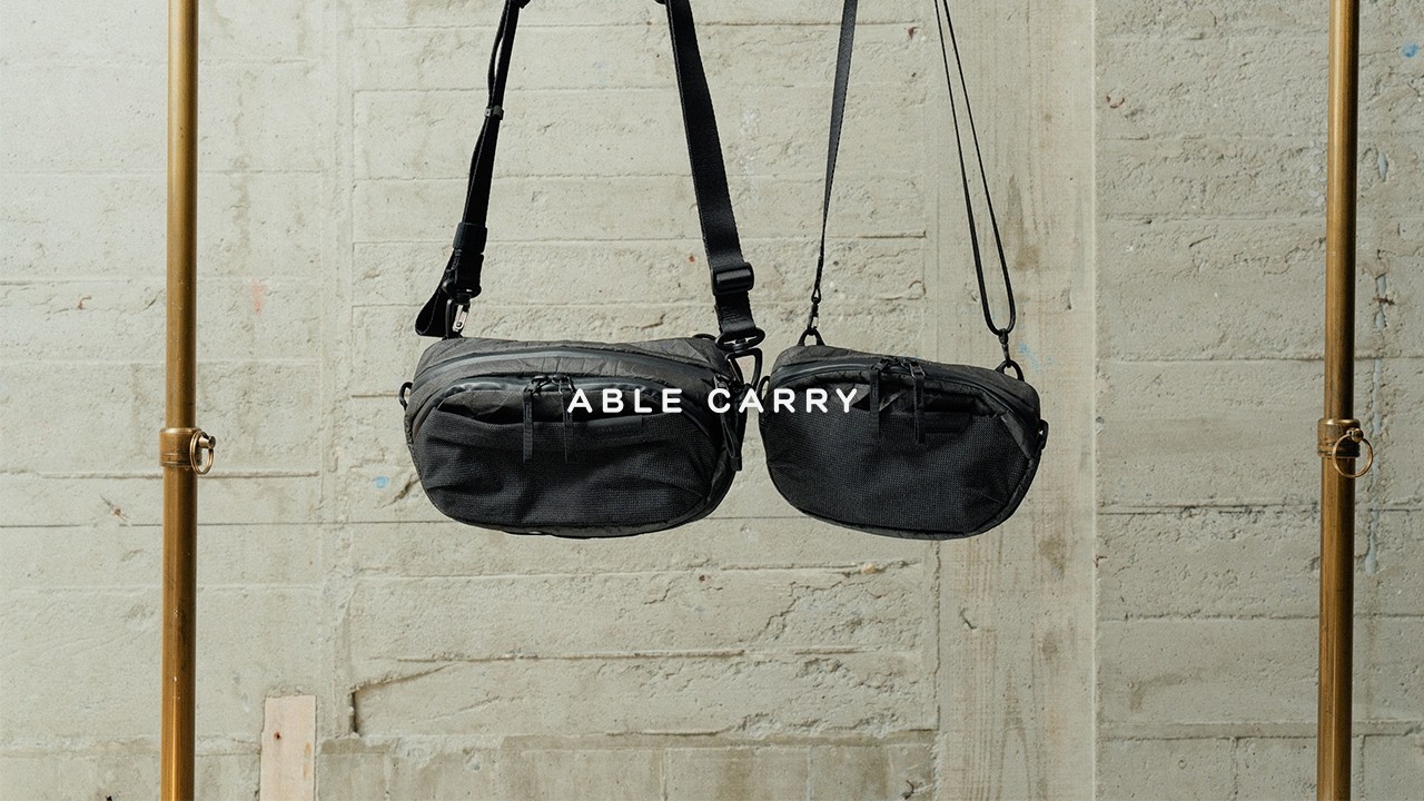 A complete guide to ABLE CARRY's new sling bag! - YouTube