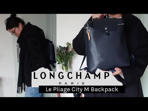 Longchamp Le Pliage City M (Navy) Backpack Review - YouTube