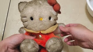 キティちゃんのぬいぐるみ タグに汚れあり Washing] I washed Kitty 10