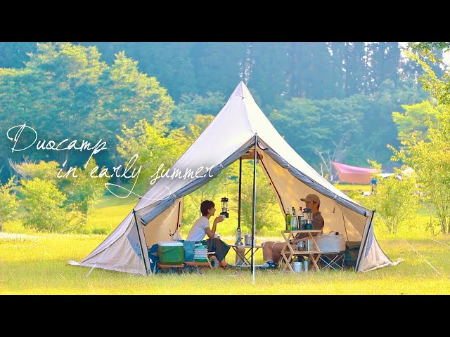モーニンググローリーTCで初夏の空気を楽しむデュオキャンプ！【前編