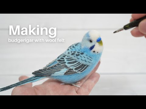 羊毛フェルトでセキセイインコを作ってみました。/ Make a budgerigar