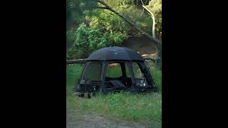 TOMOUNT ドームテントブラックガムコーティング 日除け 遮光性