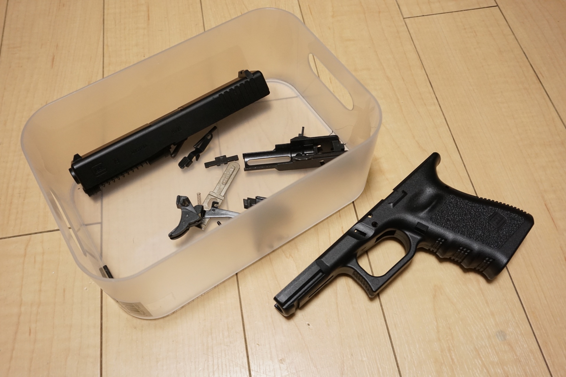 Glock26のマガジンが使えるGlock19、『Glock19S/Glock26L』を作って