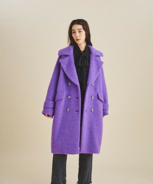 セール】 ビックカラーシャギーコート （テーラードジャケット