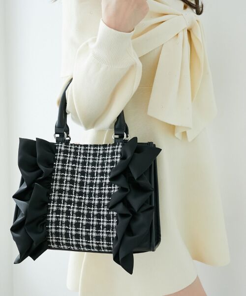 セール】 ツイードフリルショルダーバッグ （ショルダーバッグ