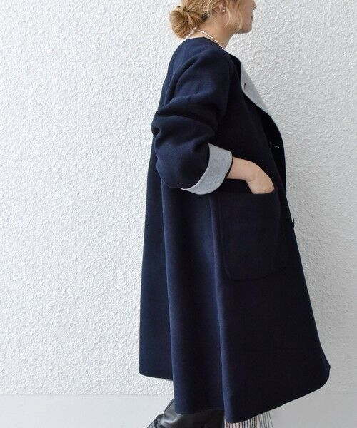 SHIPS any: リバーシブル フロントダブル ロング コート （その他