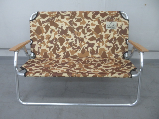 良品 キャプテンスタッグ キャンプアウト アルミ背付ベンチ