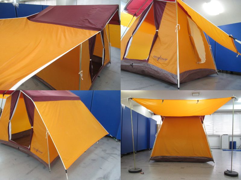 FIELDCHAMP タープ付ロッジ型テント | アウトドア用品・アウトドア