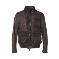 ジョルジオアルマーニ レザー レザージャケット ITA48 メンズ ブラウン