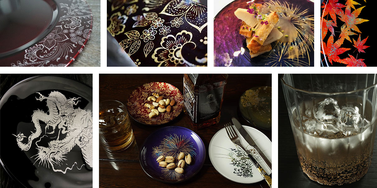 楽天市場】蒔絵 MAKIE 梨地 牡丹 ぼたん フラットプレート S M L 漆器