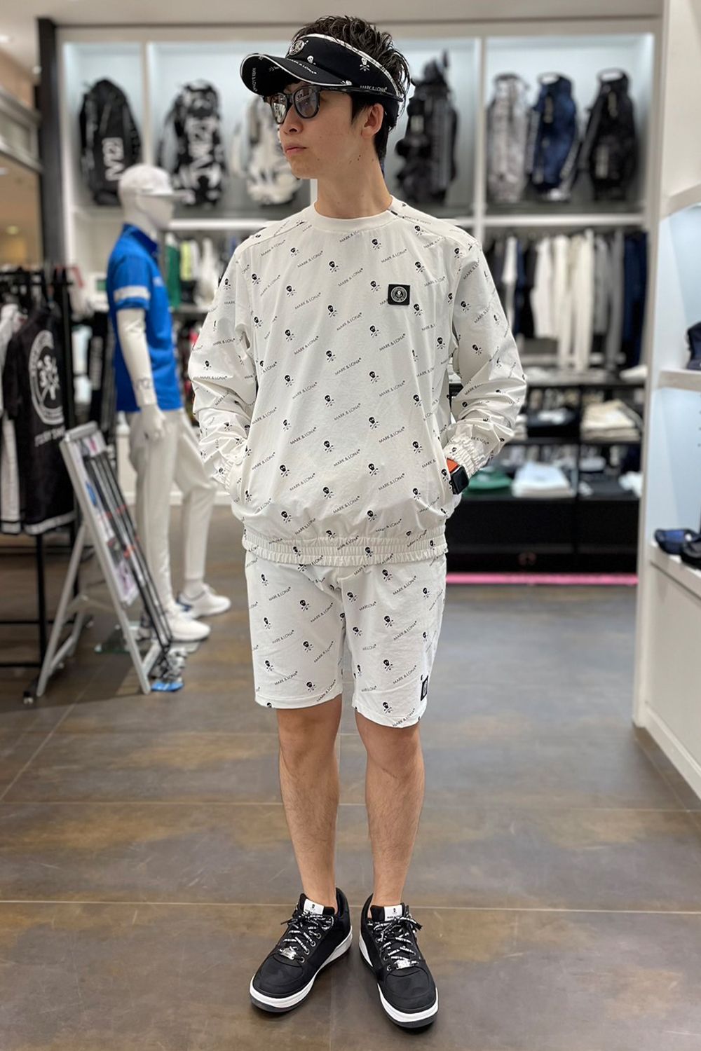 MARK&LONA マークアンドロナ 現行 セットアップ メンズ 白 48 L