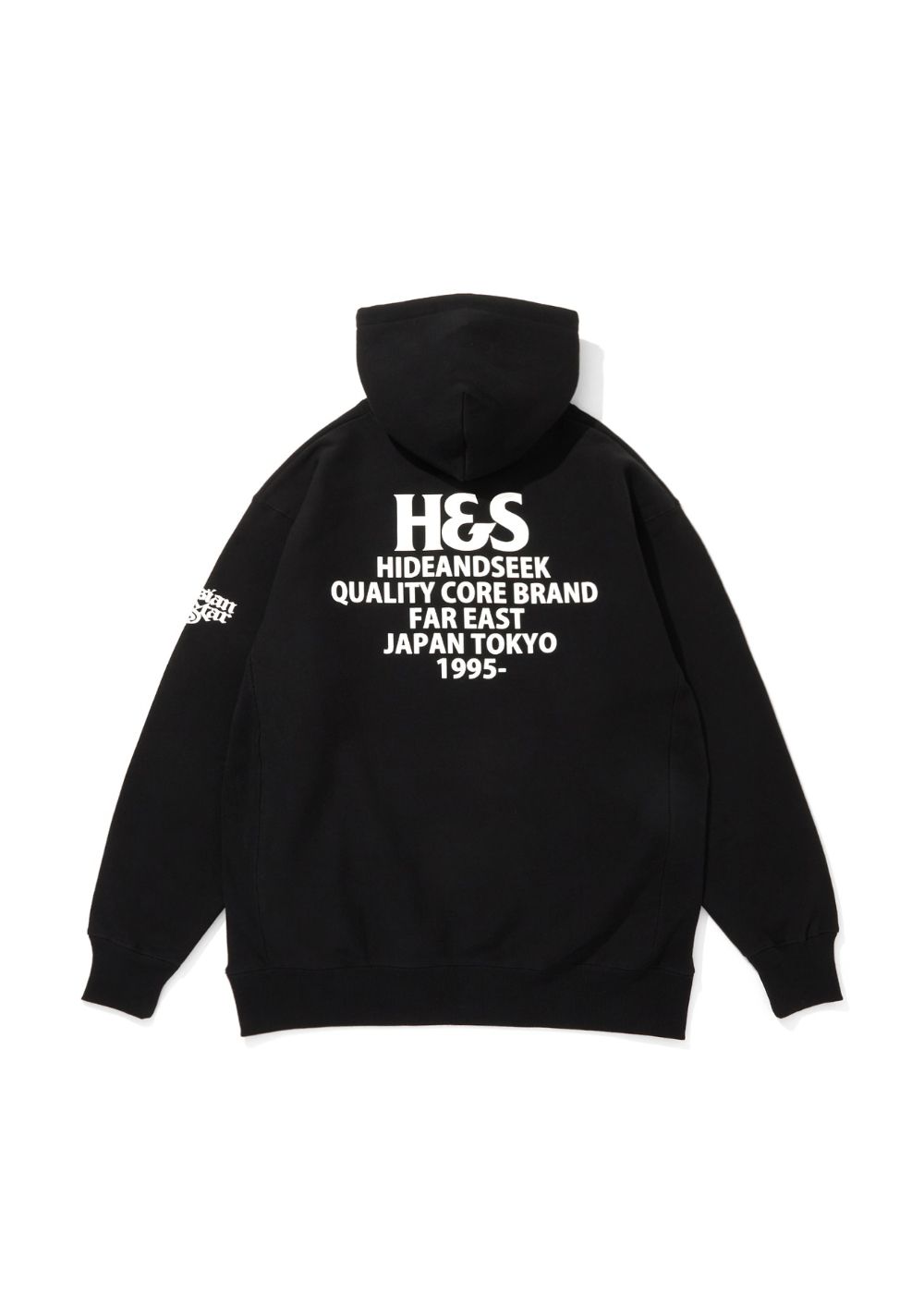 HIDE AND SEEK - × ASIAN STAR SLOW&SEXY Hooded Sweat Shirt (BLACK