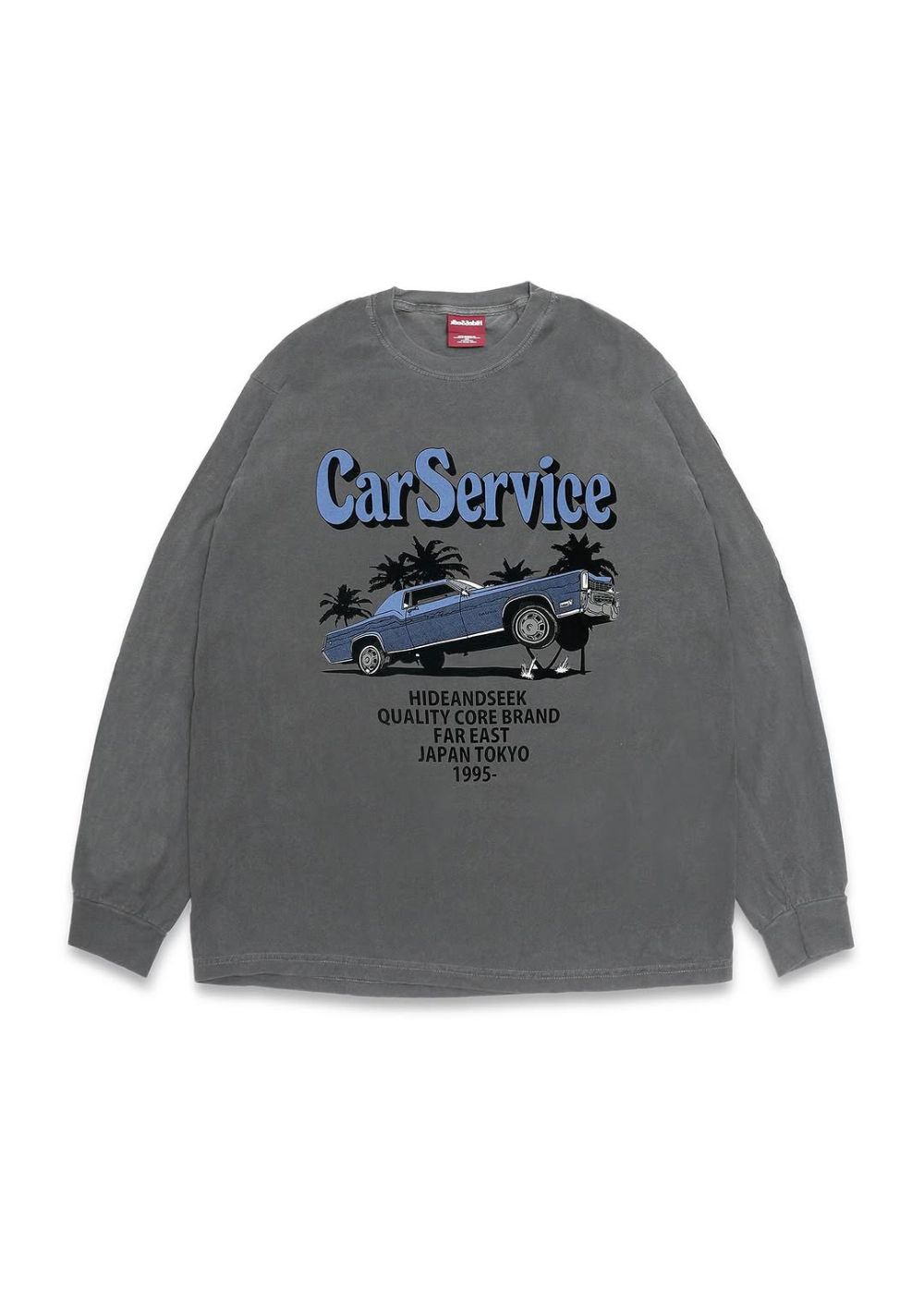 HIDE AND SEEK - ×CARSERVICE L/S Tee-2 (D-BLACK) / カーサービス
