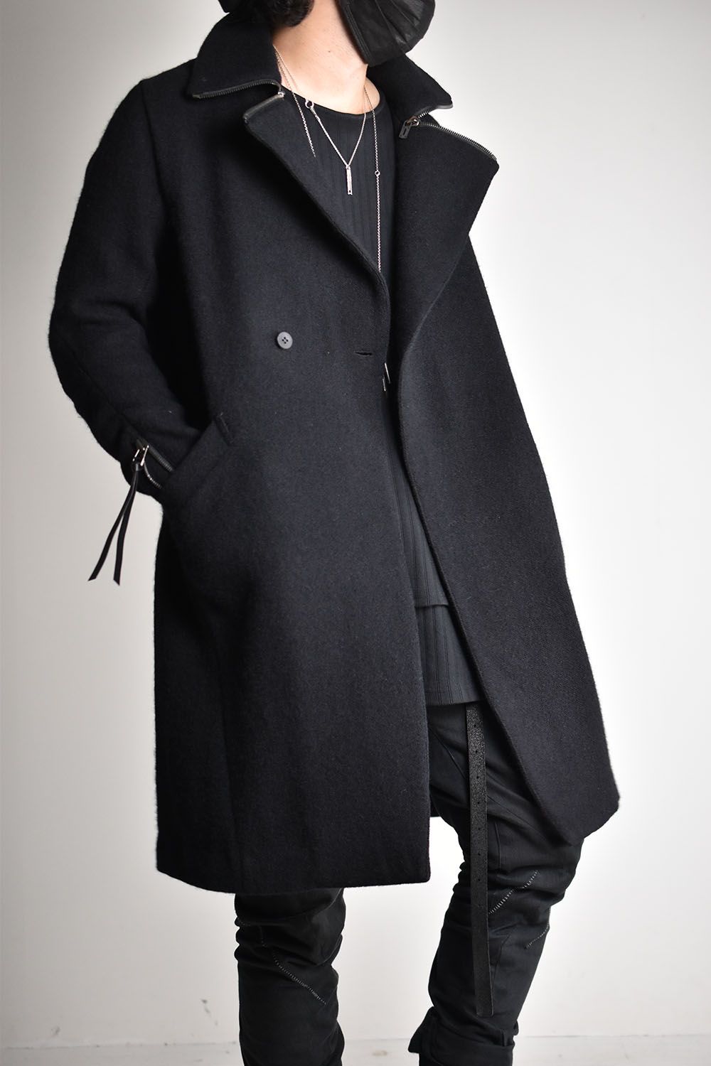 テイジンメンズショップ ハリスツイード ダッフルコート LL テイジン