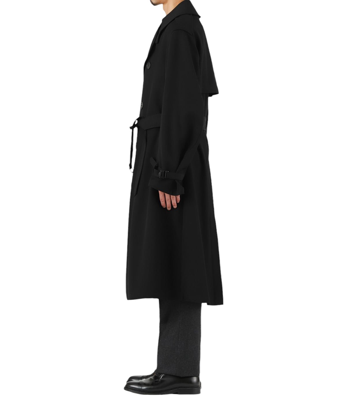 Arther TRENCH Gabardine Black | HEUGN(ユーゲン) / アウター コート