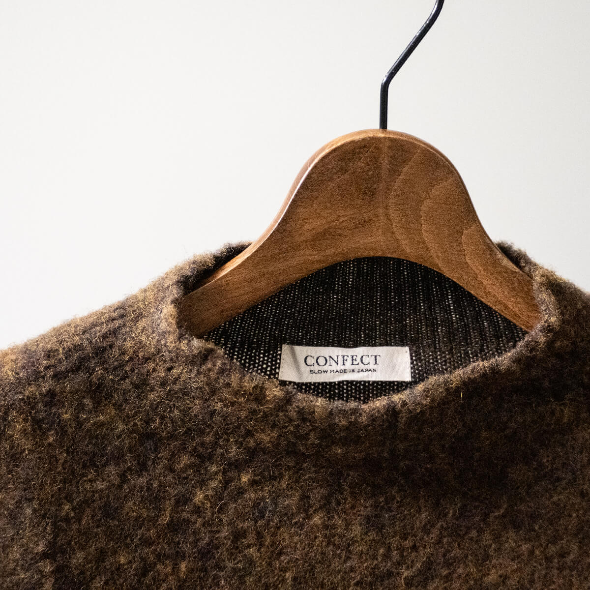 nest Robe ブランケットウール 平面デザイン ポンチョ ブラウン