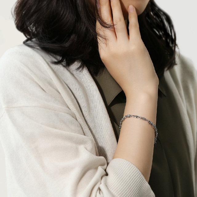 ゴシック クロス チェーン ブレスレット シルバー アクセサリー