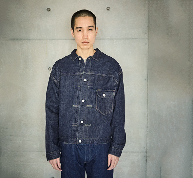 orslow オアスロウ TYPE1 PLEATED FRONT BLOUSE ONE WASH デニム