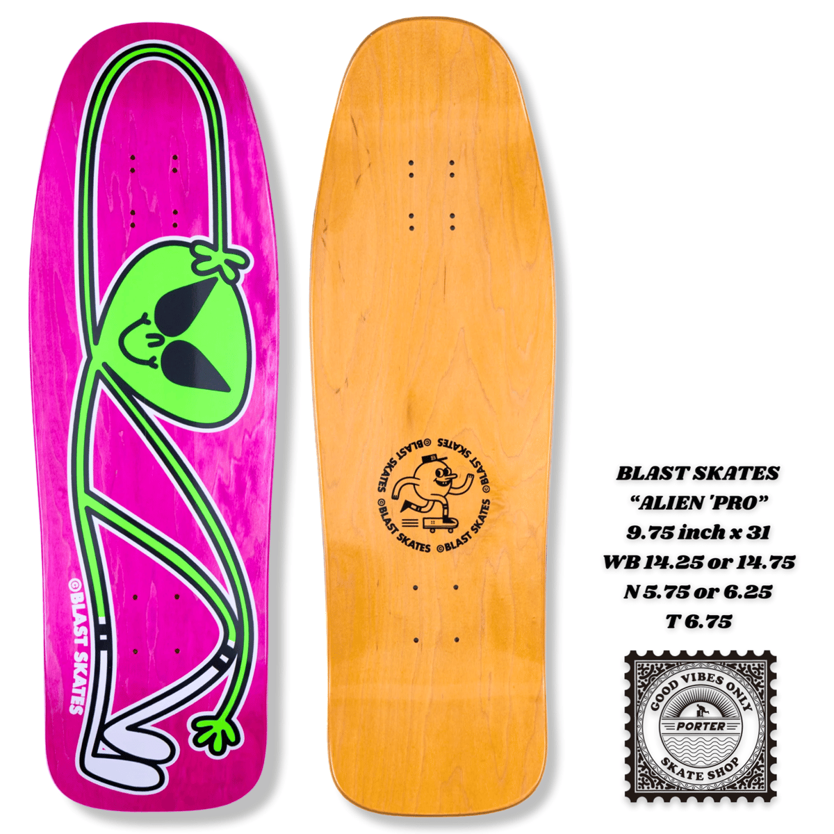 BLAST SKATES “ALIEN 'PRO” 9.75 inch x 31 WB 14.